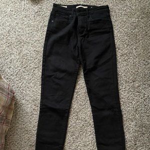 Levis 721 Black Skinny Jeans